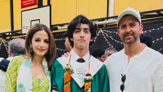 Hrithik Roshan, Sussanne Khan reunite for son Hrehaan Roshan’s graduation ceremony. Watch