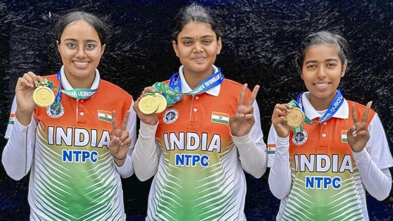 Archery World Cup | Indian women’s compound archery team strikes gold, mixed team bags silver