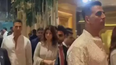 Akshay Kumar and Twinkle Khanna Attend Anant Ambani and Radhika Merchant’s Wedding Reception After He Tests COVID-19 Negative