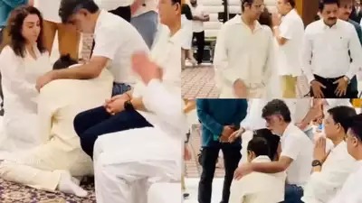 Video of Sonu Nigam breaking down in Krishan Kumar’s lap at Tishaa Kumar’s prayer meet goes viral