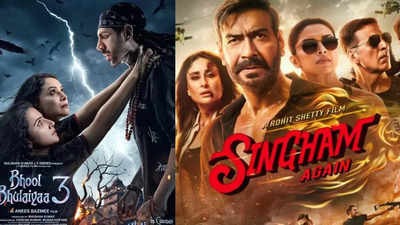 ‘Bhool Bhulaiyaa 3’ takes a lead over ‘Singham Again’ on third Saturday: The Kartik Aaryan starrer inches closer to beat the overall total of the Ajay Devgn film